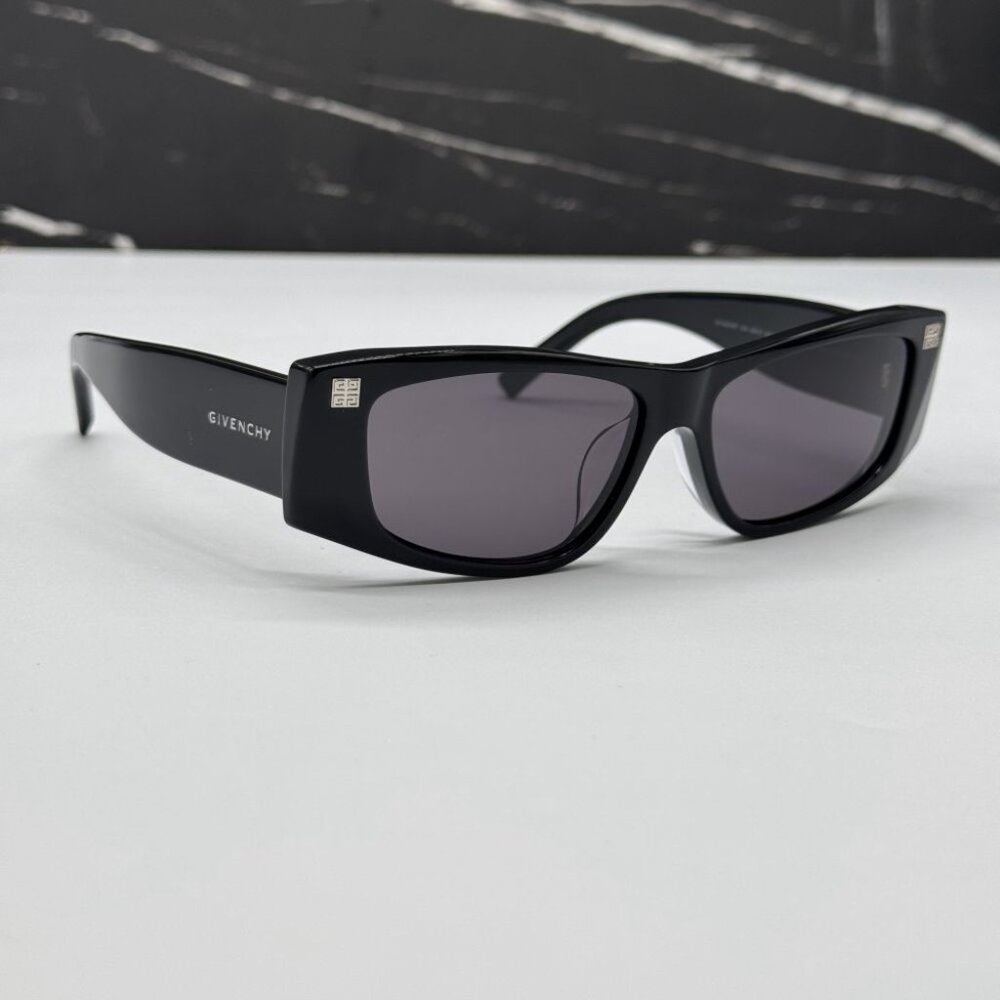 NEW GV40048F 01A GIVENCHY SHINY BLACK/GREY WOMEN GIVENCHY SUNGLASSES